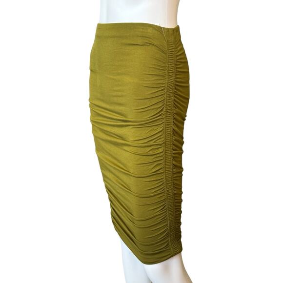 New ~ HALOGEN ~Ruched Jersey Pencil Skirt Size XXS - Picture 5 of 9